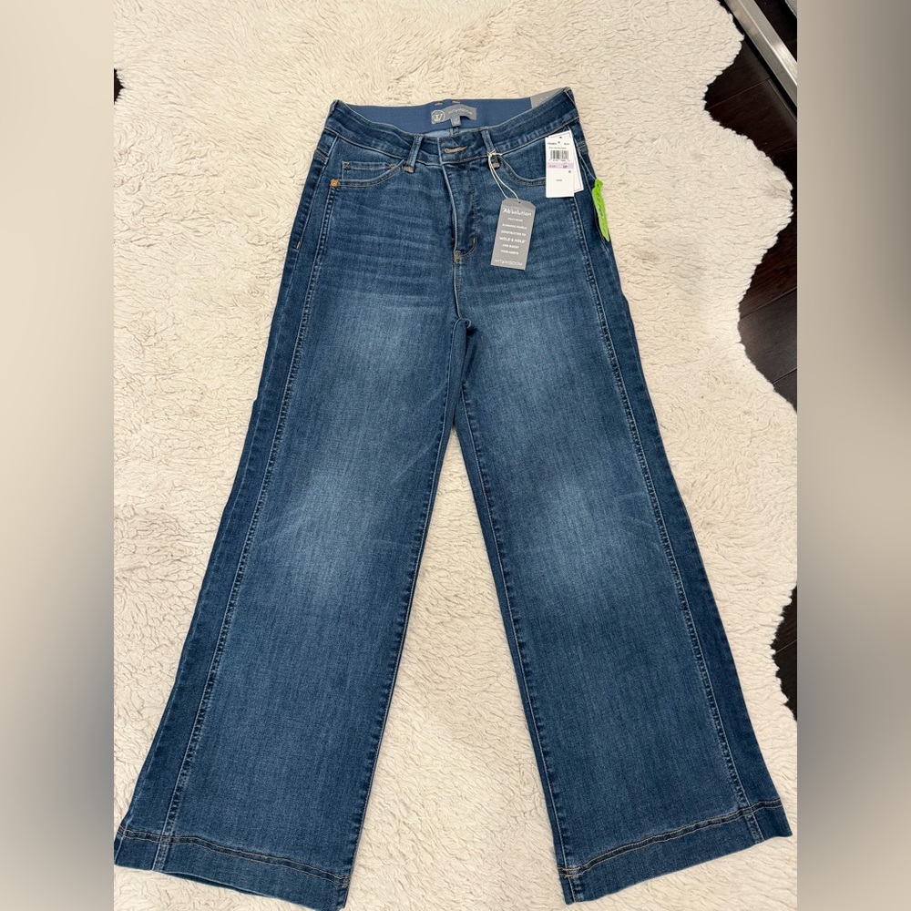 Wit & Wisdom Medium Blue Wide-Leg Jeans